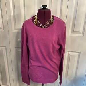 J. Crew Pink Crew Neck Sweater Soft Knit Casual